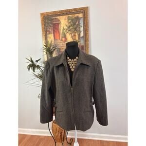 Braebrook‎ Women Blazer Office Wear 100% Wool Bella Swan Houndstooth Long Sleeve